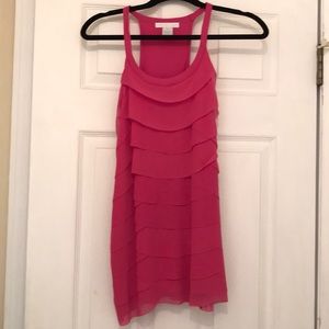 pink ruffle top size M